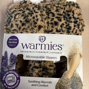 Warmies Leopard Print Microwavable Slippers